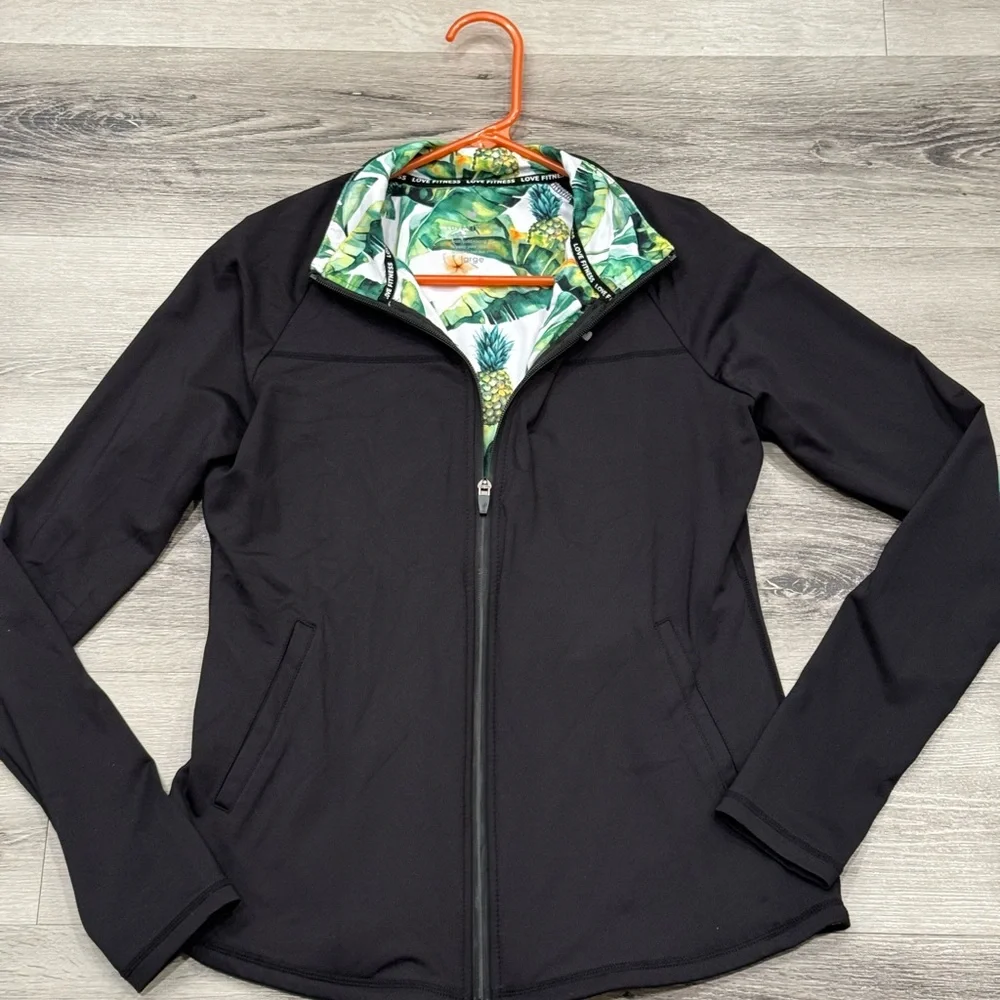 LOVE FITNESS APPAREL Premium Tropic Jacket Women’s Large EUC - Picture 4 of 10